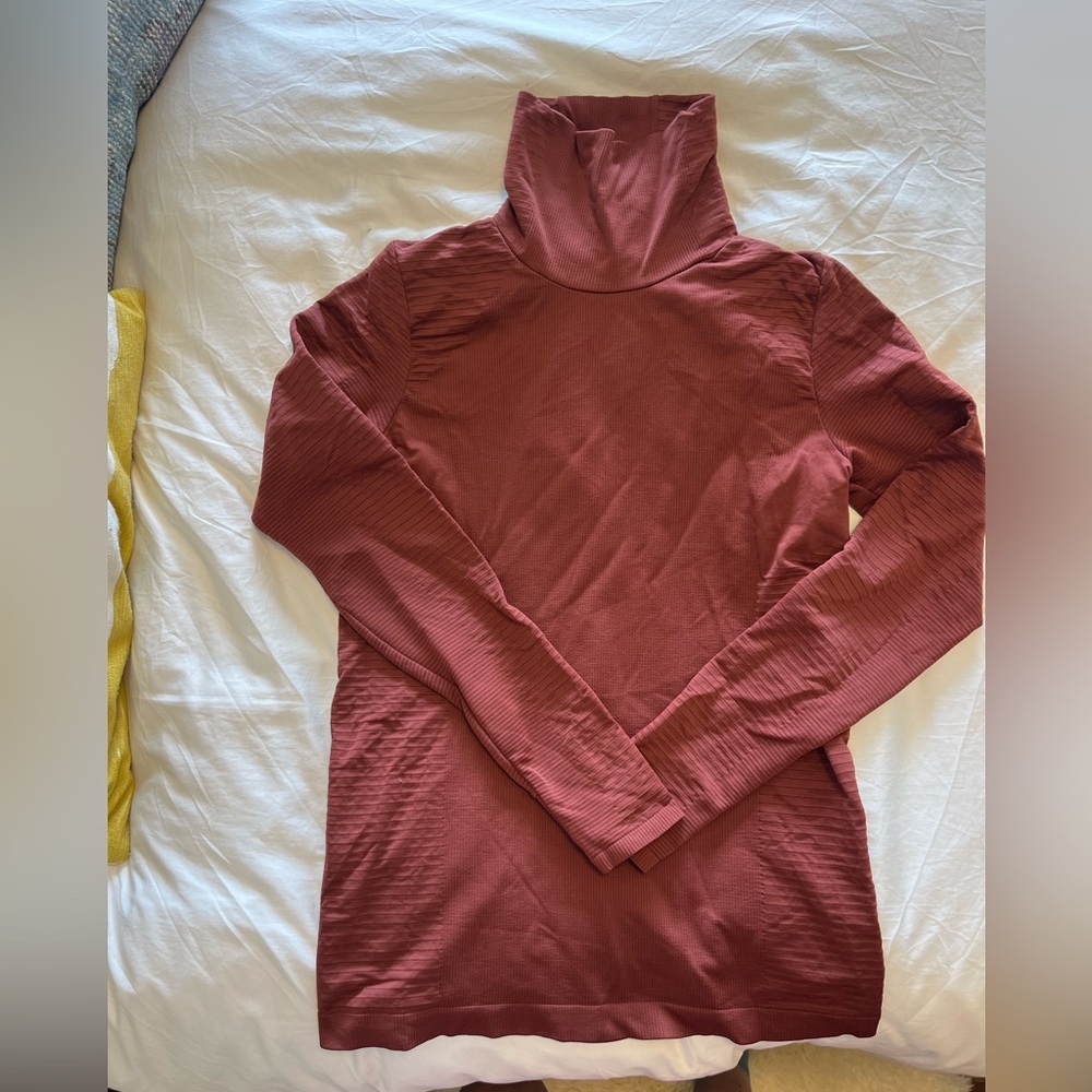 Maroon Athleta Long Sleeve workout shirt